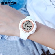 【Sanda 】รายการใหม่เดิมผู้หญิงนาฬิกากันน้ำกีฬานาฬิกาแฟชั่นหรูหรามัลติฟังก์ชั่ดิจิตอลโครโนกราฟส่องสว่าง 24 ชั่วโมงผู้หญิงนาฬิกา