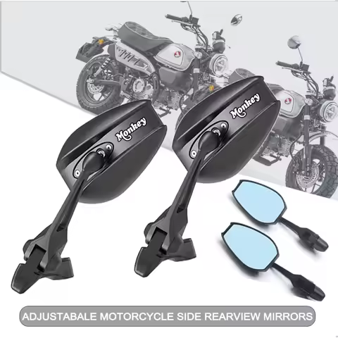 Upgrade Rear View Motorcycle Rearview Mirrors Side Mirror For Honda Monkey Z125 Z120 Monkey125 Z 120