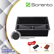 SORENTO HONEYCOMB Undermount Handmade 304 Stainless Steel Kitchen Sink / Sink Single Bowl / Anti Rus