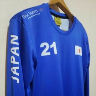 Round Neck T-Shirt Long Sleeves Blue Sports Cloth Zone Size 42 Length 27 Inches C046727