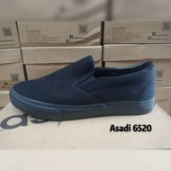 Kasut Sekolah Asadi Slip On Canvas Primary School Black 6520 l Asadi Slip On Kasut Sekolah