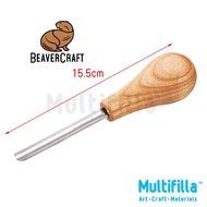Beaver Craft Palm-Chisel Straight Rounded - Sweep №8 (P8/08) - Wood Carving Chisel