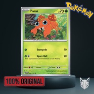 Original Paras reverse holo ptcg tcg pokemon card free sleeve