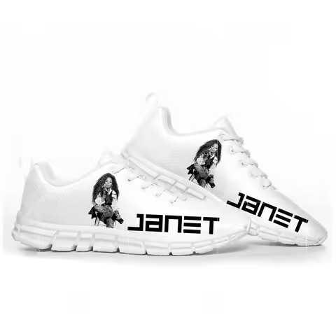 Janet Jackson Singer Pop Sports Shoes Mens Womens Sneakers Casual Custom Couple Shoes White