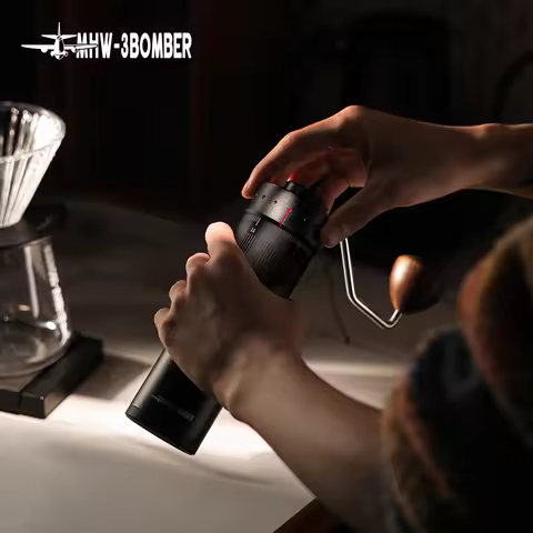 MHW-3BOMBER R3 Pro Upgrade Manual Coffee Grinder 0.015mm/Click Conical Burr for Espresso Pour Over A