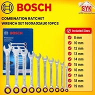 SYK Bosch Combination Ratchet Wrench Set 10 Pcs 5Pcs Hand Tool Workshop Spanner Set Sepana Kerja 160