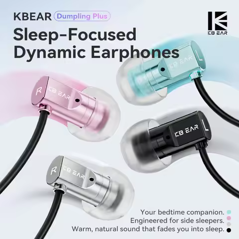 KBEAR Dumpling Plus Sleep-Focused Upgraded Headphones Sound Insulation Earbuds Noise Reduction IEM E