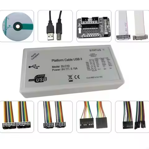 DLC10 Xilinx Platform Cable USB Ⅱ Upgrade of DLC9 Download Jtag Programmer for FPGA CPLD New CY7C680