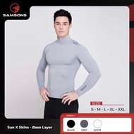 Sun X Skins - Base Layer Turtle Neck - Mens Long Sleeve SPF 50+ Sun Protection Compression Shirt