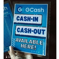 Gcash Cash In/Out Signage Laminated