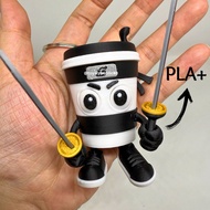 GANTUNGAN Capu Capu Cappuccino Assasino Keychain anomali braid