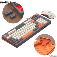 MOLIH RAIKU T98 Keyboard, Luminous Backlight Keyboard Mouse Set,   Lighting 98 Key Layout Rainbow Co