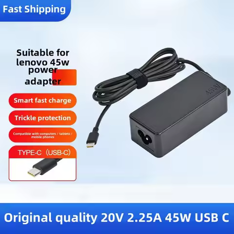 20V 2.25A 45W Type USB C For Lenovo AC Laptop Charger Chromebook c330 00HM666 Series ThinkPad T480 Y
