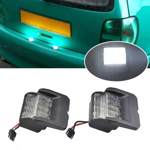 2Pcs For VW Polo 6N 1994 1995 1996 1997 1998 1999 Error Free White LED Number License Plate Lights l