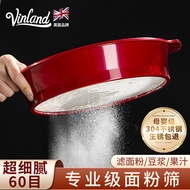 British Stainless Steel Flour Sieve Filter Sieve 60 Mesh Superfine Sieve Round Mesh Sieve 10 Mesh Ba