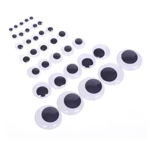 20pcs/Pack 8-20mm Self-adhesive Googly Wiggle Eyes for DIY Scrapbooking Crafts Projects DIY Dolls Ac