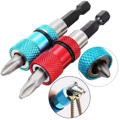 1pcs Hex Shank Screw Depth Magnetic Screwdriver Bit Holder 1/4 Inch Hex Driver with Drill Bits Bar E