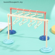 louislifesuperlr Dollhouse Clothes Drying Laundry Ra 1/6 1/8 1/12 Dolls Dress Hangers Organizer CCD