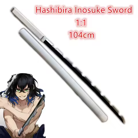1:1 Weapon Hashibira Inosuke White Sowrd Sword Cosplay Ninja Knife 104cm Weapon Prop Anime Model