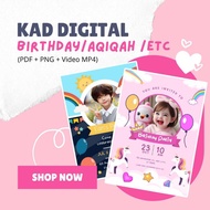 KAD JEMPUTAN DIGITAL / KAD BIRTHDAY DIGITAL / KAD AQIQAH / BIRTHDAY INVITATION ECARD