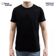 ☌❦Blue Corner 100% Pure Cotton Shirt Plain Shirt (BLACK)