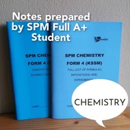 A+ SPM KSSM 2025 Chemistry Notes Definitions Experiments Form 4 and 5