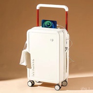 HY-16 New Draw-Bar Luggage Wide24Inch Trolley Case Cup Holder Mute Multi-Functional Suitcases22Inch Unisex KESD