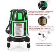 5 Lines 6 Point Adjustable Laser Level 360° Rotary Indoor Outdoor Self Leveling Measuring Tool Set