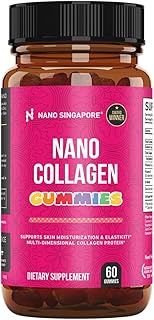 Nano Collagen Gummies w/Vitamin C, Biotin, Selenium, Skin Moisture &amp; Elasticity - 60 Ct