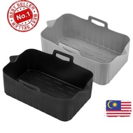 MC# Air Fryer Basket, Rectangle Silicone Air Fryer Baking Tray, Reusable Air Fryer Mold Tray for Nin