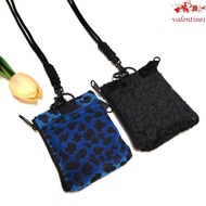 VALENTINE1 Hanging Neck Coin Purse, Casual Zipper Bag Leopard Print Mini Wallet, Portable Polyester 