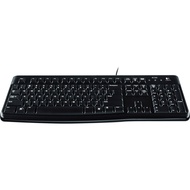 Logitech K120 Wired Keyboard for Windows, Plug and Play, Full-Size, Spill-Resistant, Curved Space Ba