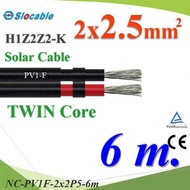 NC 6 Meters Solar Wire PV1 H1Z2Z2-K 2x2.5 Sq.mm. DC Cable Double Line..