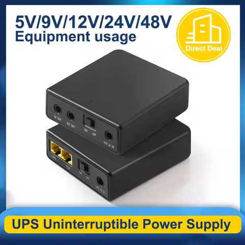 Mini UPS Backup Battery Power Supply POE Mini UPS POE 48V 100Mbps 1000Mbps POE24V DC12V DC 5V DC 9V 