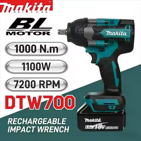 Makita DTW700 18V Brushless Impact Wrench 1000N·m 1/2 Inch For Construction & Farm Equipment