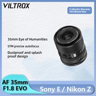 Viltrox 35mm F1.8 EVO STM Full Frame Auto Focus Prime Humanistic Lens For E Z Mount Cameras
