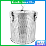 Korean-Made Commercial Stainless Steel 304 Broth /Stock Mesh Strainer Pot Size 5