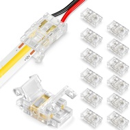TEMU 13 Packs Of 2-pin 8mm Led Strip Connectors, No-solder Led Tape Light Connectors, Connectors For