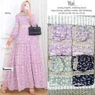 YUI DRESS MUSLIM WANITA CANTIK MOTIF BUNGA