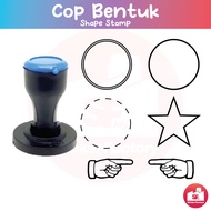 Cop Bentuk/Cop Getah Bentuk Bulat/Cop Bulat/Shape Rubber Stamp