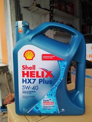 Oli Mesin Shell HELIX hx7plus galon 4liter /Oli mobil/