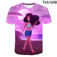 Summer steven universe universe 3D Digital Print Round Neck Men Women T-Shirt DKUH