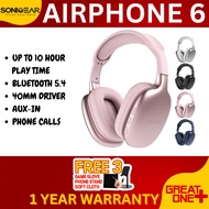 SonicGear AirPhone 6 HiFi Clarity Bluetooth Headphones With Mic Up to 10 Hours PlayTime