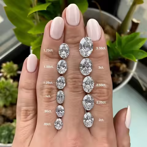 With IGI Certificate Oval Shape Lab Grown Diamonds CVD HPHT 1ct 1.5ct 2ct 2.5ct 3ct 5ct Laboratory D