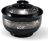 J-kitchens 6-233-11 Miso Soup Bowl, Heat Resistant, 3.8 inch (3.8 cm), Lily Shaped, Soup, Silver Obi