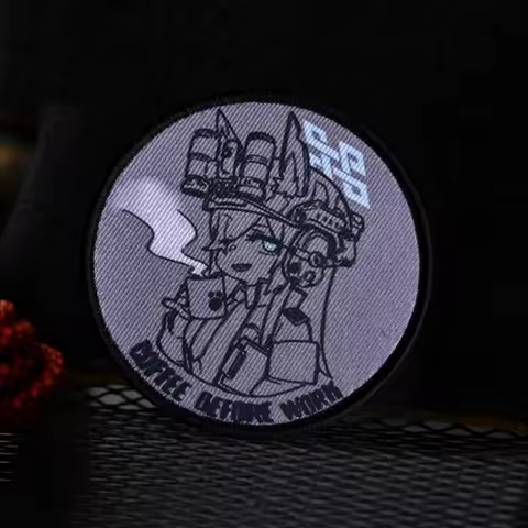 Blue Archive Kanna Anime Morale Badge Tactical Patch Military Armband Printing Hook Loop Patches for