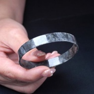 冰種烏雞翡翠角鐲手鐲 | 18.5圍 | 天然緬甸玉翡翠A貨 | 送禮