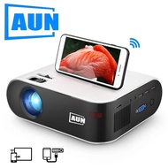 AUN W18 โปรเจคเตอร์ mini โฮมโปรเจคเตอร์ โปรแจ็คเตอร์ เครื่องฉาย projector 4k wifi android เครื่องฉายหนัง โปรเจคเตอร์ bluetooth โปรเจคเตอร์มือถือ ขายึดโปรเจ็กเตอร์ One