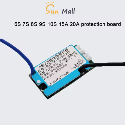 6S 7S 8S 9S 10S 15A 20A Protection Board 3.7V 18650 Lithium Battery, Charge and Discharge, with Temp