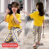 Wow. GIRLS' DAILY SETTINGS GIRLS' LONG PANTS SET PLAY SET PINEAPPLE BIUBIU